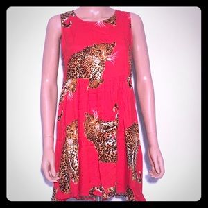 MINKPINK Red Leopard Print Dress